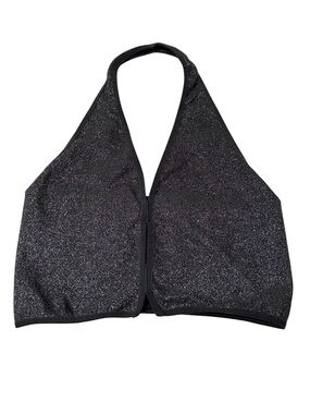 Anthropologie | Seamless Lurex Sparkle Cropped Halter Tank Top Size L / XL Fairy